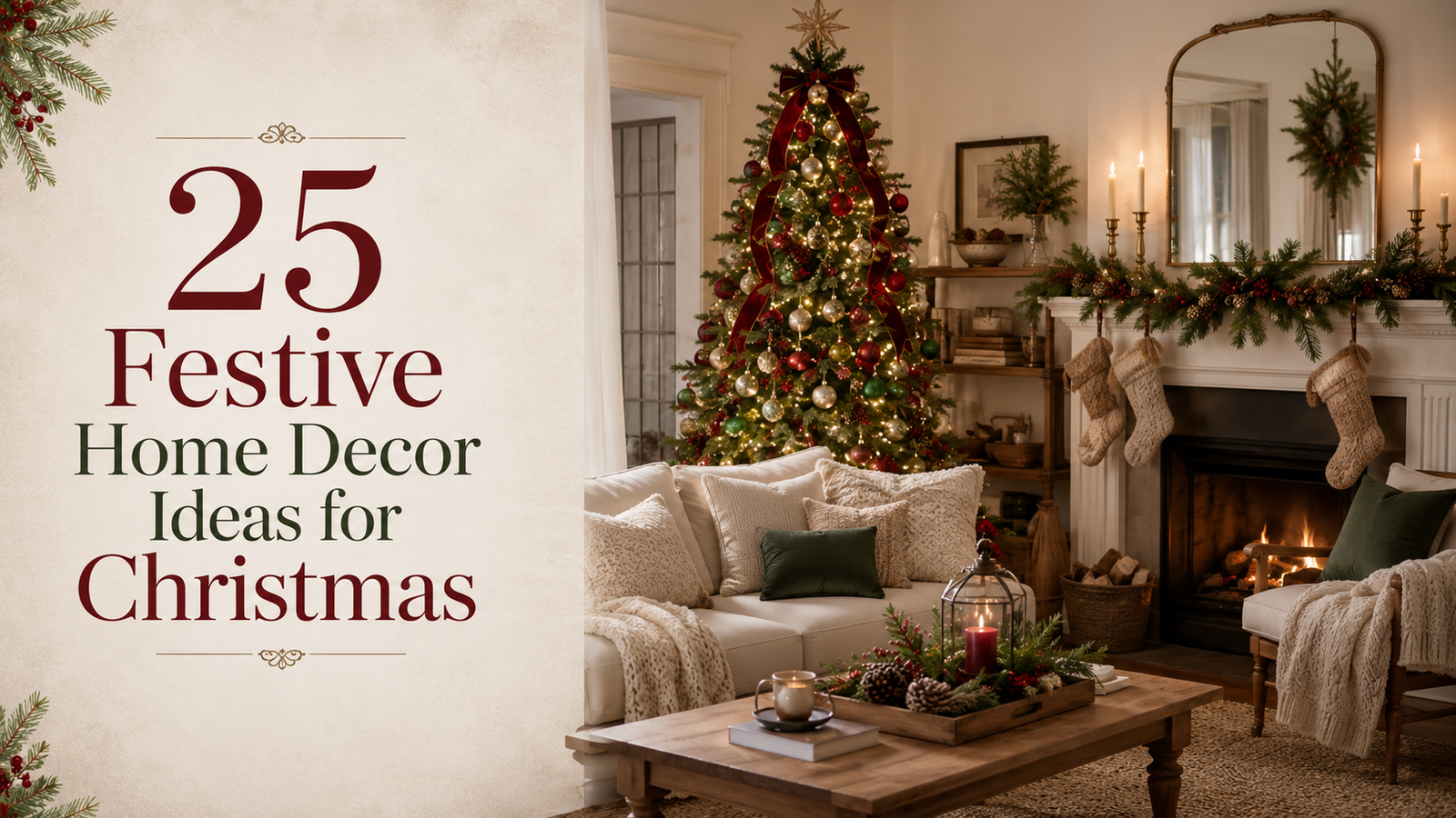 25 Festive Home Decor Ideas for Christmas