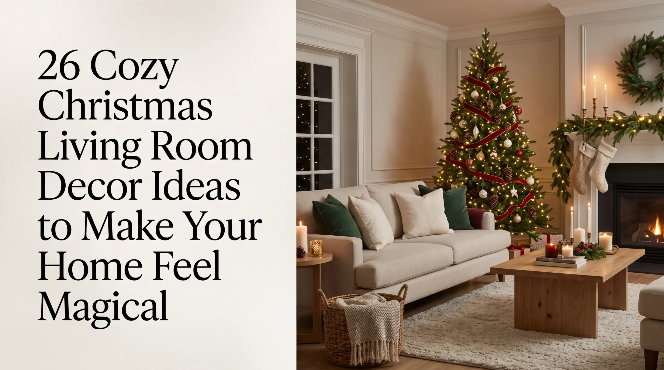 26 Cozy Christmas Living Room Decor Ideas to Make Your Home Feel Magical