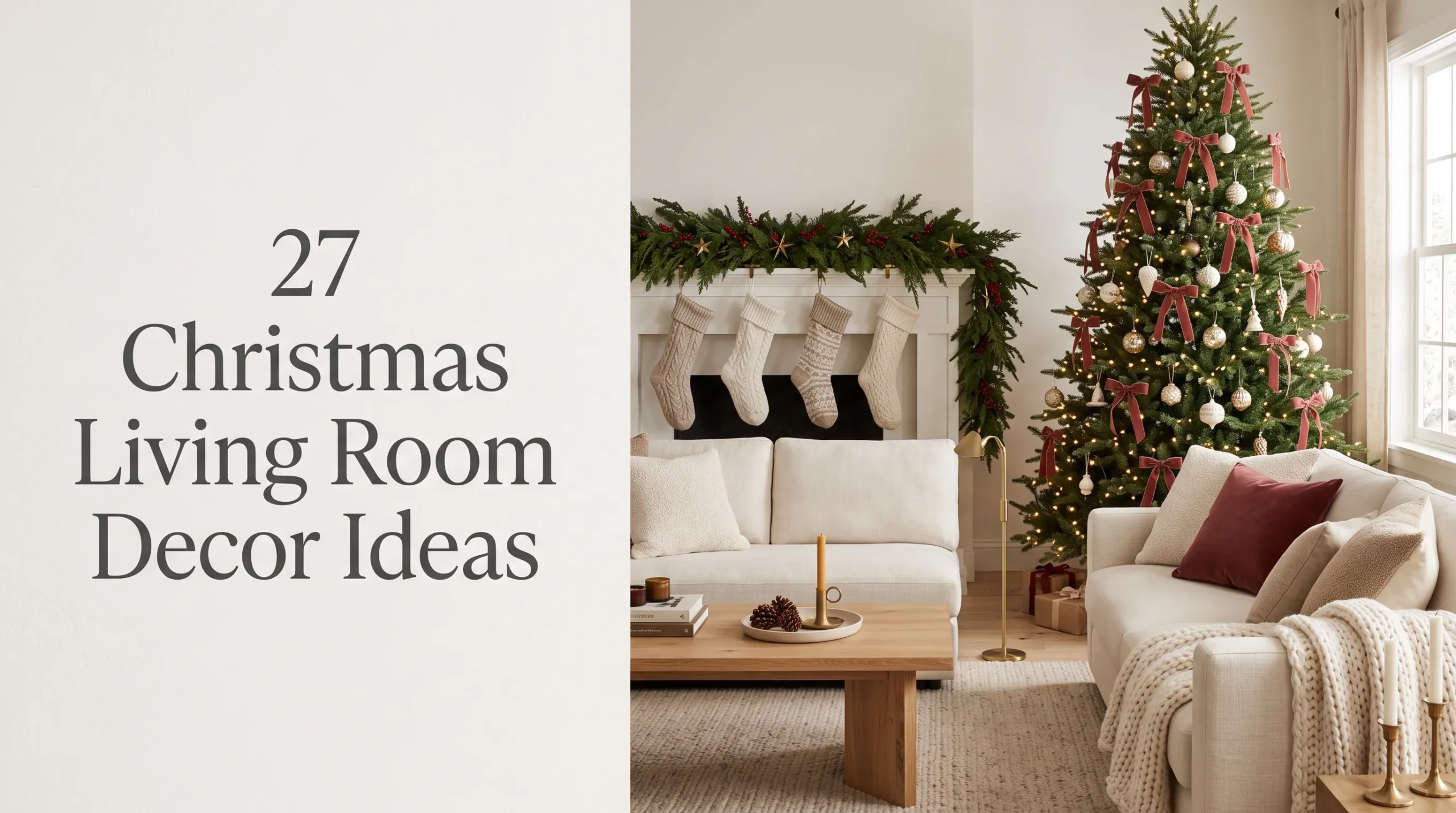 27 Christmas Living Room Decor Ideas