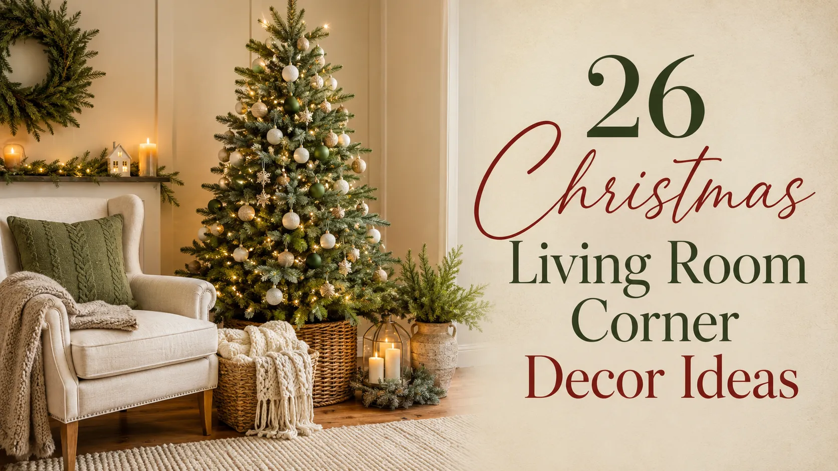 26 Christmas Living Room Corner Decor Ideas