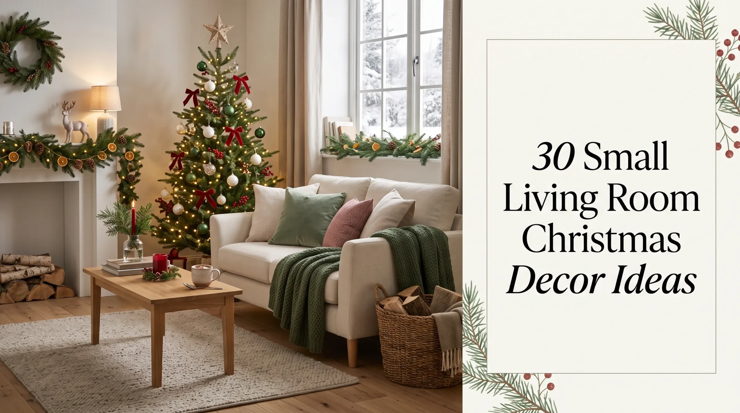 30 Small Living Room Christmas Decor Ideas