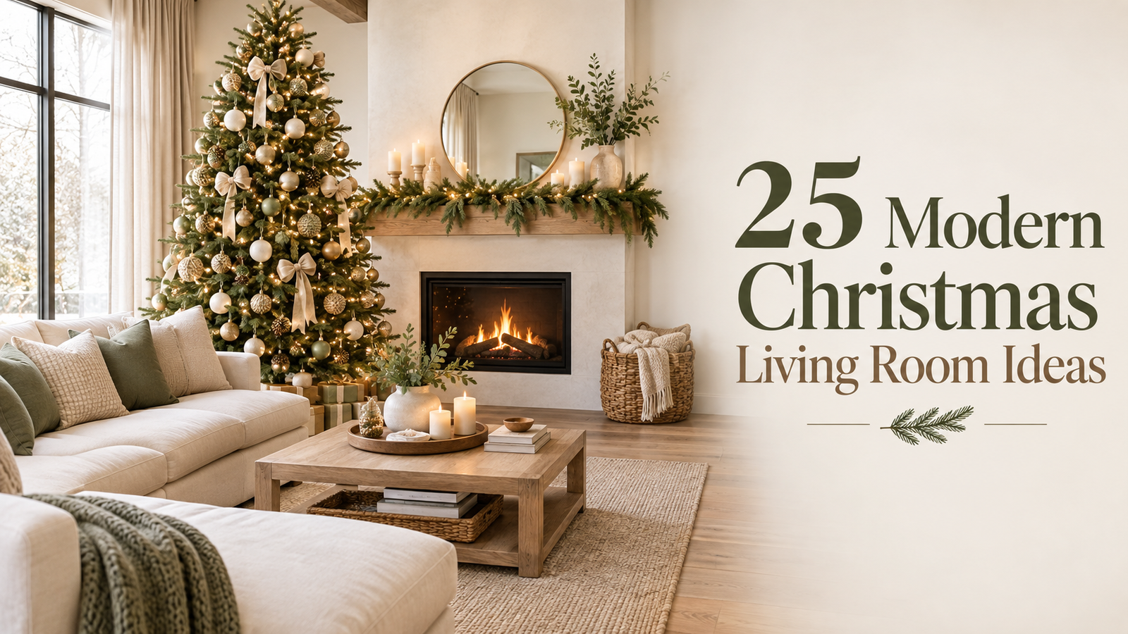 25 Modern Christmas Living Room Ideas