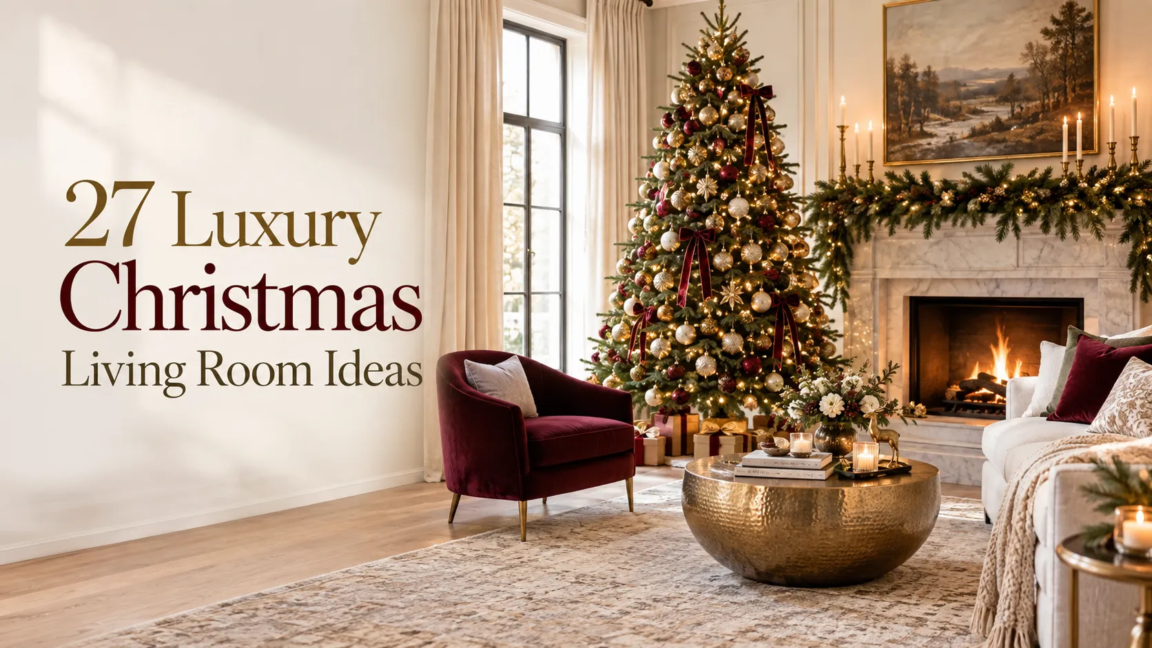 27 Luxury Christmas Living Room Ideas