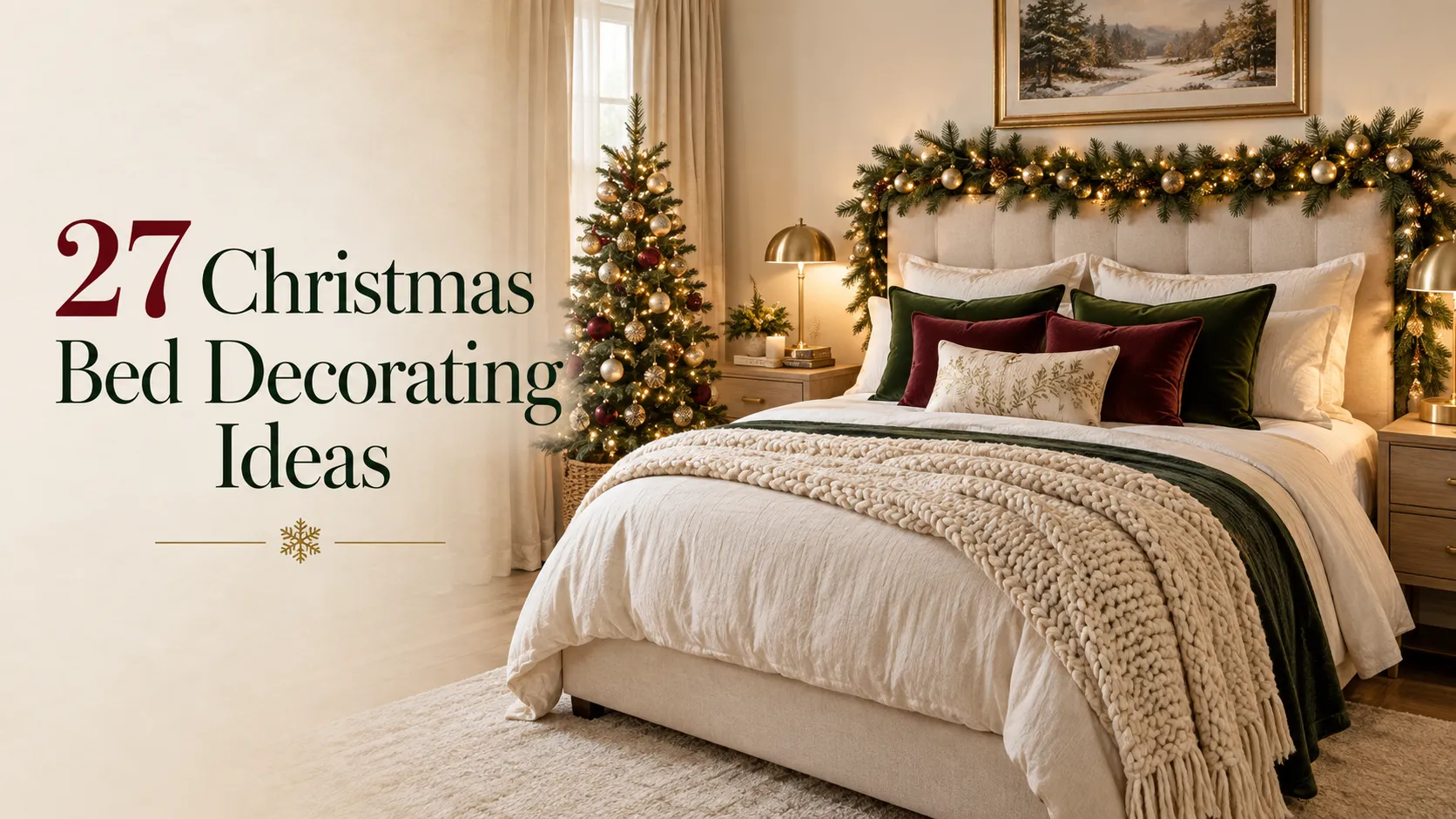 27 Christmas Bed Decorating Ideas